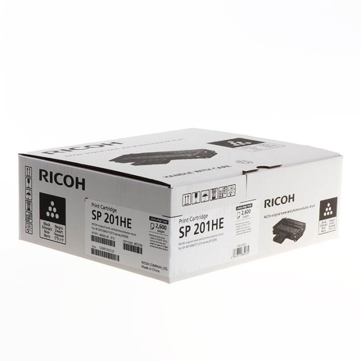 Ricoh Toner 407254 SP 201HE Svart i gruppen DATORER & KRINGUTRUSTNING / Skrivare & Tillbehör / Bläck & Toner / Toner / Ricoh hos TP E-commerce Nordic AB (C37074)