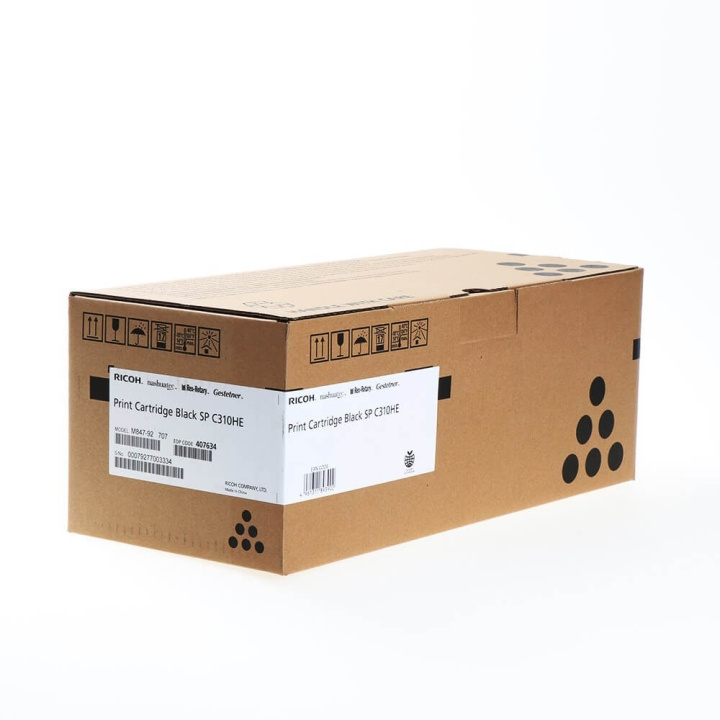 Ricoh Toner 407634 SP C310HE Svart i gruppen DATORER & KRINGUTRUSTNING / Skrivare & Tillbehör / Bläck & Toner / Toner / Ricoh hos TP E-commerce Nordic AB (C37076)