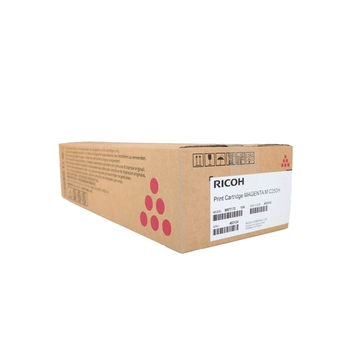 Ricoh Toner 408342 M C250H Magenta i gruppen DATORER & KRINGUTRUSTNING / Skrivare & Tillbehör / Bläck & Toner / Toner / Ricoh hos TP E-commerce Nordic AB (C37108)