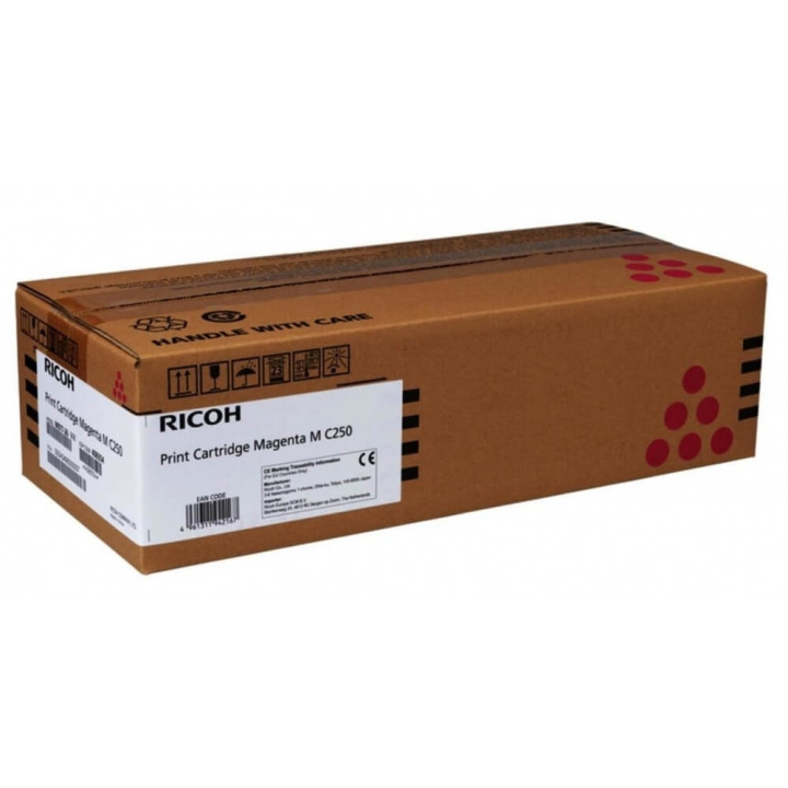 Ricoh Toner 408354 M C250 Magenta i gruppen DATORER & KRINGUTRUSTNING / Skrivare & Tillbehör / Bläck & Toner / Toner / Ricoh hos TP E-commerce Nordic AB (C37112)