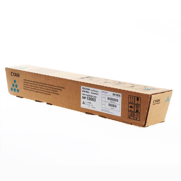 Ricoh Toner 841856 MP C6003 Cyan i gruppen DATORER & KRINGUTRUSTNING / Skrivare & Tillbehör / Bläck & Toner / Toner / Ricoh hos TP E-commerce Nordic AB (C37120)