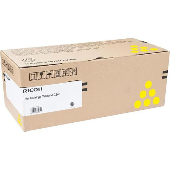 Ricoh Toner 408454 M C240 Gul i gruppen DATORER & KRINGUTRUSTNING / Skrivare & Tillbehör / Bläck & Toner / Toner / Ricoh hos TP E-commerce Nordic AB (C37134)