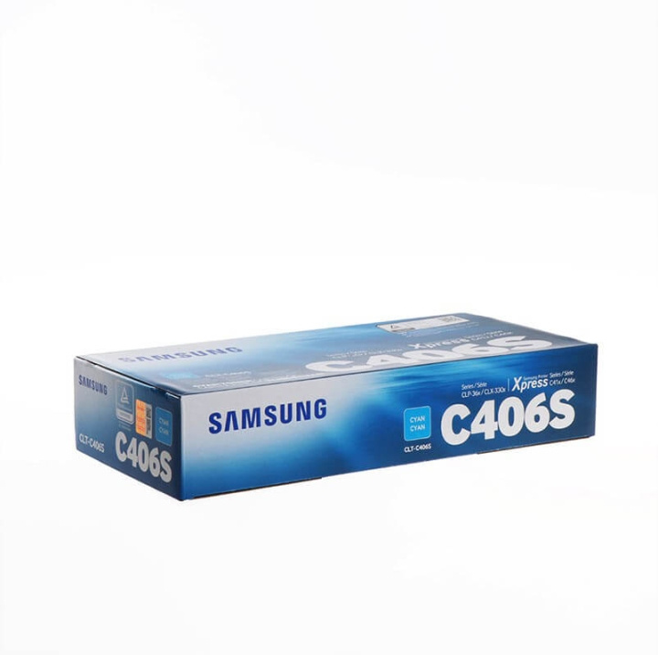 Samsung Toner ST984A CLT-C406S Cyan i gruppen DATORER & KRINGUTRUSTNING / Skrivare & Tillbehör / Bläck & Toner / Toner / Samsung hos TP E-commerce Nordic AB (C37195)