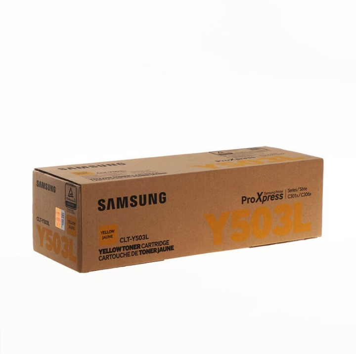 Samsung Toner SU491A CLT-Y503L Gul i gruppen DATORER & KRINGUTRUSTNING / Skrivare & Tillbehör / Bläck & Toner / Toner / Samsung hos TP E-commerce Nordic AB (C37213)