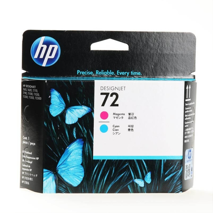 HP Skrivarhuvud C9383A 72 Cyan/Magenta i gruppen DATORER & KRINGUTRUSTNING / Skrivare & Tillbehör / Skrivare / Bläckstråleskrivare & Tillbehör hos TP E-commerce Nordic AB (C37297)