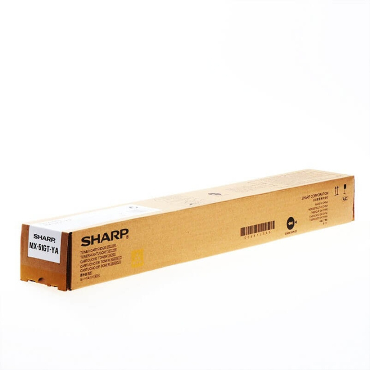 Sharp Toner MX51GTYA MX-51GT Gul i gruppen DATORER & KRINGUTRUSTNING / Skrivare & Tillbehör / Bläck & Toner / Toner / Sharp hos TP E-commerce Nordic AB (C37451)