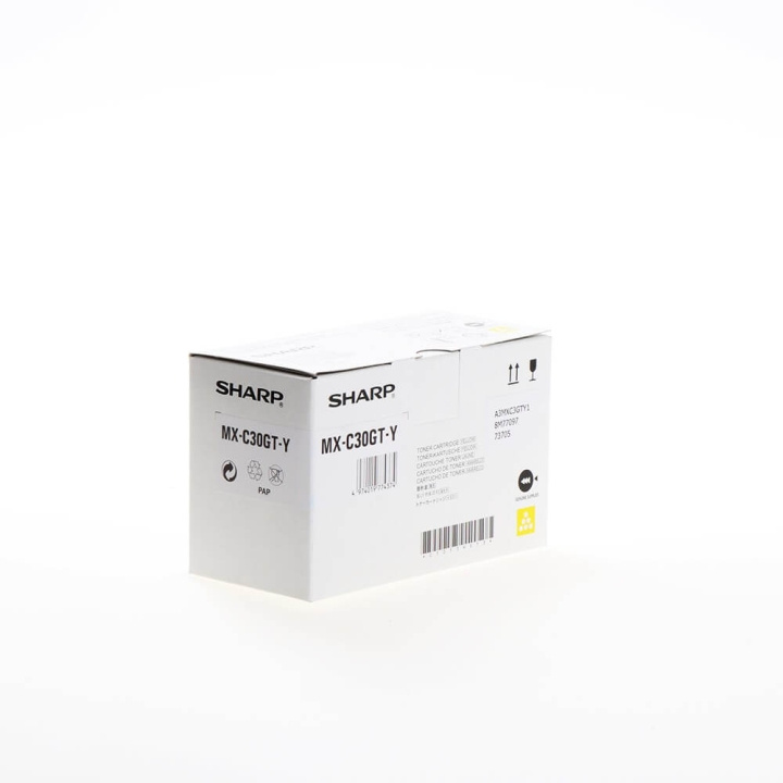 Sharp Toner MXC30GTY MX-C30GT Yellow i gruppen DATORER & KRINGUTRUSTNING / Skrivare & Tillbehör / Bläck & Toner / Toner / Sharp hos TP E-commerce Nordic AB (C37468)