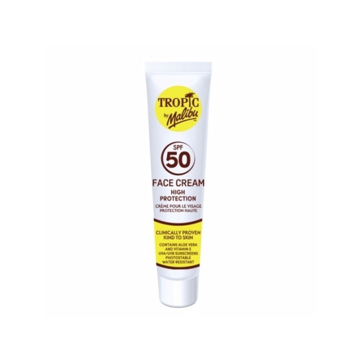 Malibu Tropic Face Cream SPF50 40ml i gruppen SKÖNHET & HÄLSA / Hudvård / Solskydd & Tanning / Solskydd hos TP E-commerce Nordic AB (C37745)