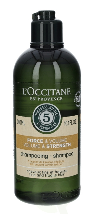 L\'Occitane 5 Ess. Oils Volume & Strenght Shampoo 300 ml i gruppen SKÖNHET & HÄLSA / Hår & Styling / Hårvårdsprodukter / Schampo hos TP E-commerce Nordic AB (C37905)