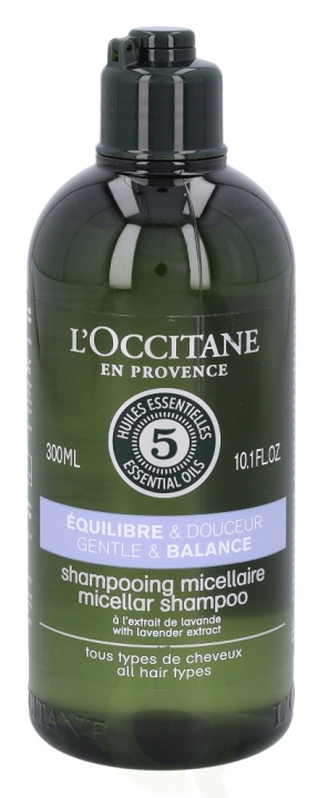 L\'Occitane 5 Ess. Oils Gen. & Bal. Micellar Shampoo 300 ml i gruppen SKÖNHET & HÄLSA / Hår & Styling / Hårvårdsprodukter / Schampo hos TP E-commerce Nordic AB (C37906)