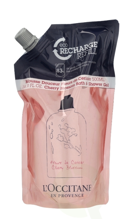 L\'Occitane Cherry Blossom Bath & Shower Gel - Refill 500 ml i gruppen SKÖNHET & HÄLSA / Hudvård / Kroppsvård / Bad & Duschcreme hos TP E-commerce Nordic AB (C37908)