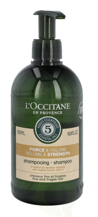 L\'Occitane 5 Ess. Oils Volume & Strength Shampoo 500 ml i gruppen SKÖNHET & HÄLSA / Hår & Styling / Hårvårdsprodukter / Schampo hos TP E-commerce Nordic AB (C37911)