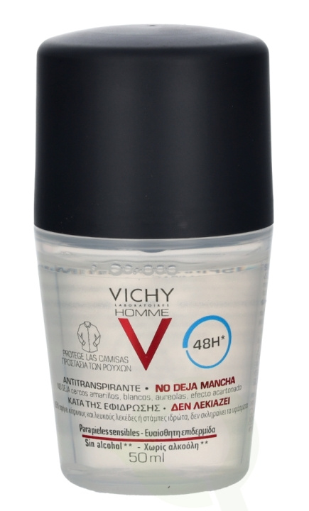 Vichy Homme 48H Anti-Transpirant Deo Roll-On 50 ml i gruppen SKÖNHET & HÄLSA / Doft & Parfym / Deodorant / Deo för honom hos TP E-commerce Nordic AB (C38044)