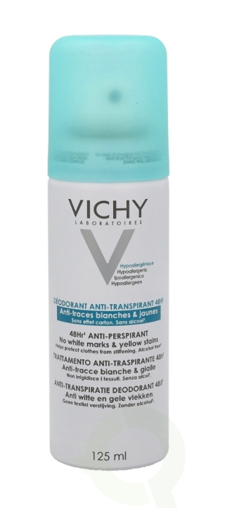 Vichy 48H Anti-Transpirant Anti-Traces Deo Spray 125 ml i gruppen SKÖNHET & HÄLSA / Doft & Parfym / Deodorant / Deo för henne hos TP E-commerce Nordic AB (C38051)