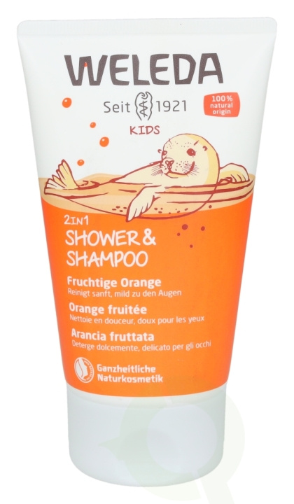 Weleda Kids 2in1 Shower & Shampoo Fruity Orange 150 ml i gruppen SKÖNHET & HÄLSA / Hår & Styling / Hårvårdsprodukter / Schampo hos TP E-commerce Nordic AB (C38069)