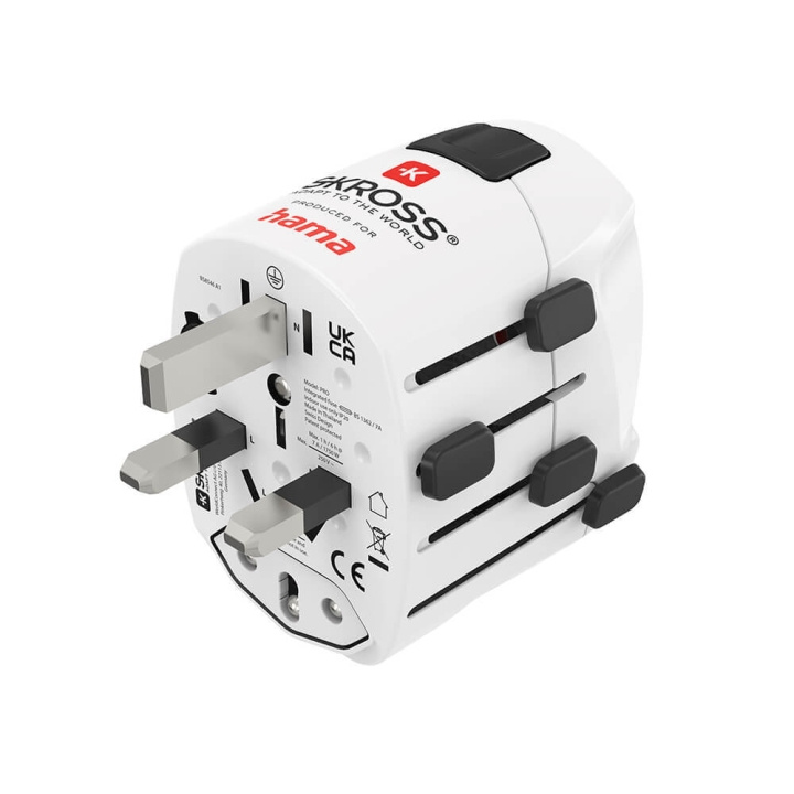 Hama Reseadapter Världen Pro EU-WORLD 3-stift i gruppen HEM, HUSHÅLL & TRÄDGÅRD / El & Belysning / Reseadaptrar hos TP E-commerce Nordic AB (C38372)