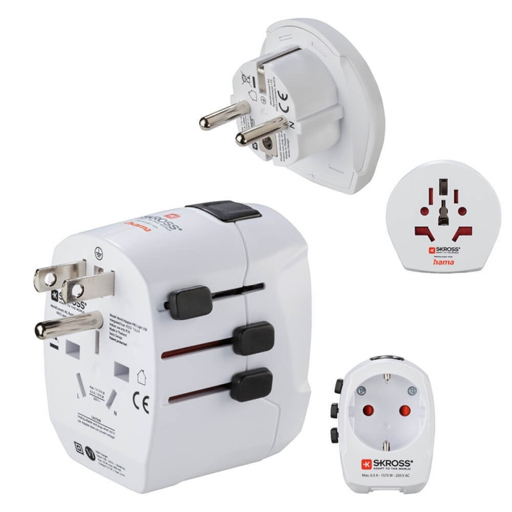 Hama World Travel Adapter Pro Light USB 3-pin i gruppen HEM, HUSHÅLL & TRÄDGÅRD / El & Belysning / Reseadaptrar hos TP E-commerce Nordic AB (C38374)