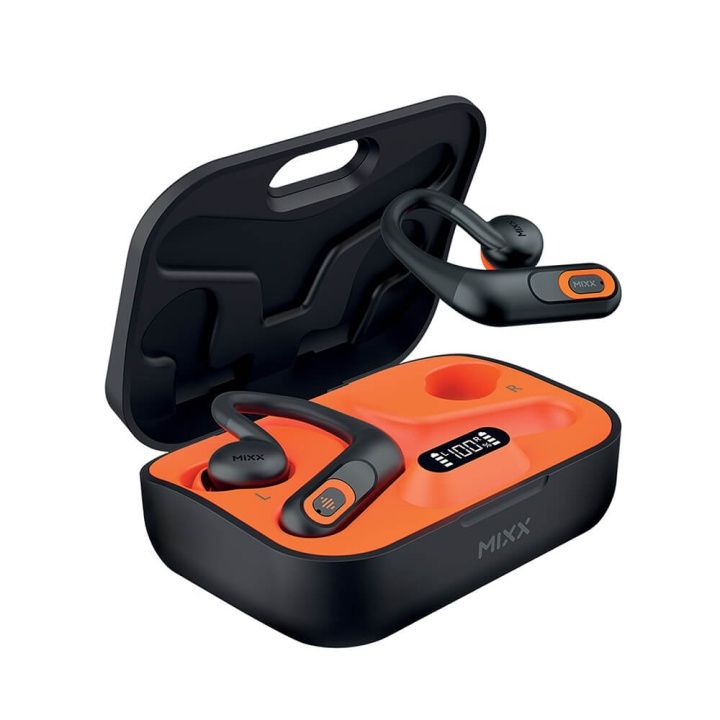 MIXX Hörlur Sports Charge In-Ear Hook TWS Svart/Orange i gruppen HEMELEKTRONIK / Ljud & Bild / Hörlurar & Tillbehör / Hörlurar hos TP E-commerce Nordic AB (C38388)