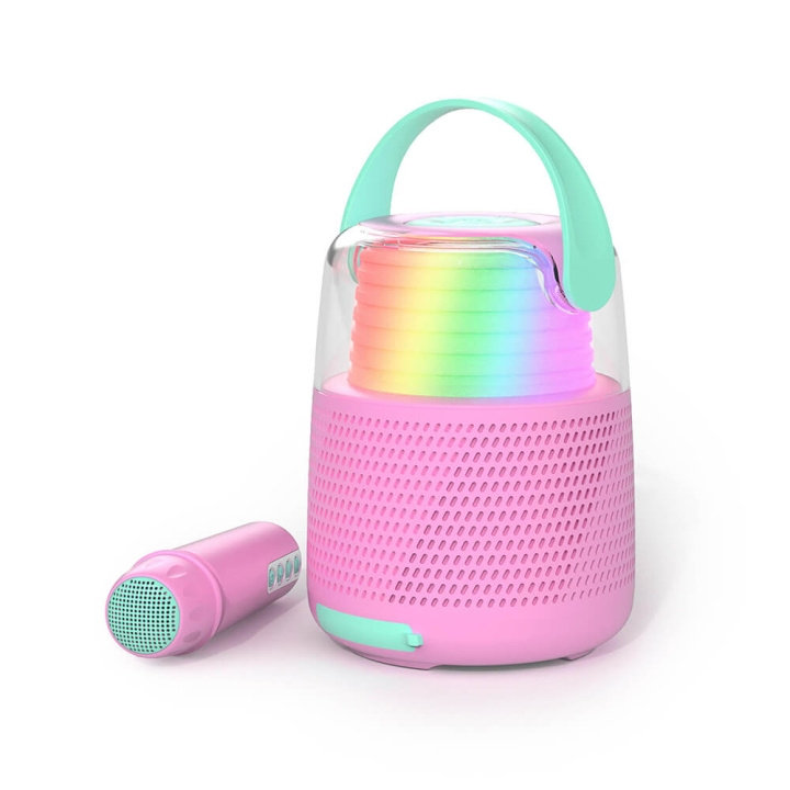 Mobility On Board MOB Speaker Karaoke Kit Mic LED Rosa i gruppen HEMELEKTRONIK / Ljud & Bild / Högtalare & Tillbehör / Bluetooth-högtalare / Bärbara högtalare hos TP E-commerce Nordic AB (C38403)