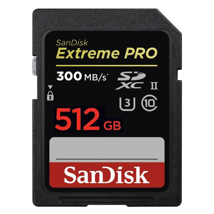 SanDisk SDXC Extreme Pro 512GB 300MB/s UHS-II V90 i gruppen HEMELEKTRONIK / Lagringsmedia / Minneskort / SD/SDHC/SDXC hos TP E-commerce Nordic AB (C38413)