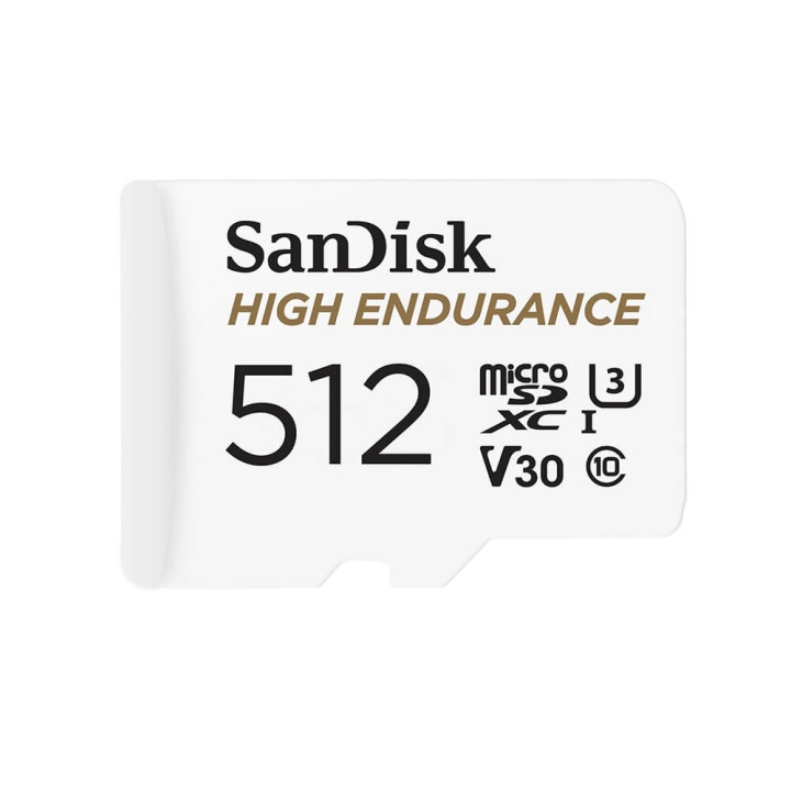 SANDISK Minneskort MicroSDXC 512GB High Endurance med adap i gruppen HEMELEKTRONIK / Lagringsmedia / Minneskort / Micro SD/HC/XC hos TP E-commerce Nordic AB (C38414)