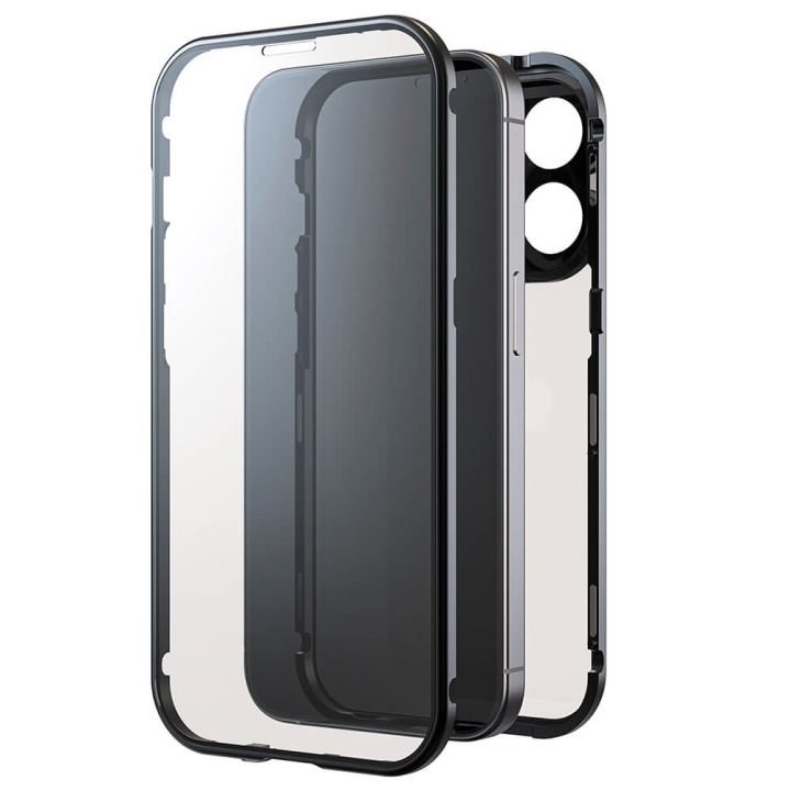 BLACK ROCK Mobilskal 360° Glas Transp/Svart - iPhone 15 Pro i gruppen SMARTPHONE & SURFPLATTOR / Mobilskydd / Apple / iPhone 15 hos TP E-commerce Nordic AB (C38444)