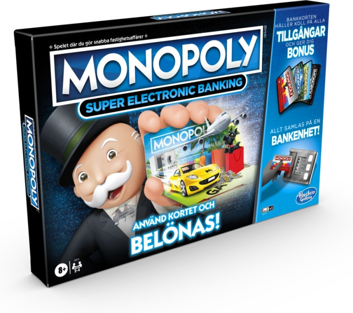 Hasbro Monopol Super Electronic Banking Board Game, SE i gruppen LEKSAKER, BARN- & BABYPRODUKTER / Spel / Sällskapsspel hos TP E-commerce Nordic AB (C38476)