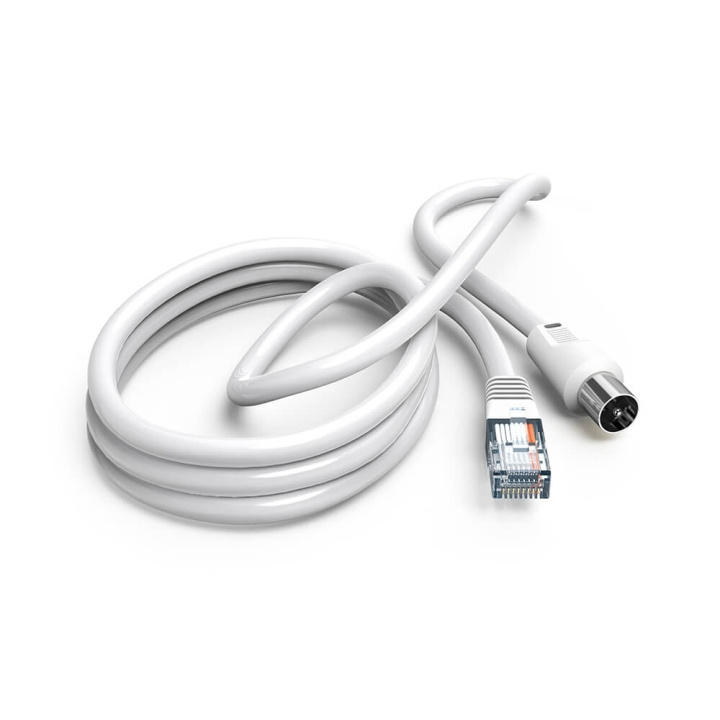 Hama Antennkabel 75dB Koaxialkontakt till RJ45-kontakt