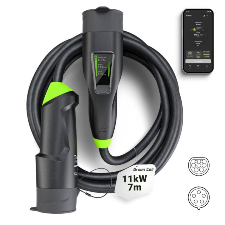 greencell EV Charger Habu 11kW 7m Type 2/CEE 3 phase i gruppen BIL / Laddkablar & Laddboxar till Elbil hos TP E-commerce Nordic AB (C38696)