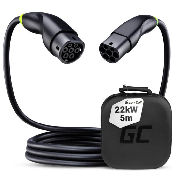 greencell EV Cable Snap 22kW 5m Type 2/Type2 i gruppen BIL / Laddkablar & Laddboxar till Elbil hos TP E-commerce Nordic AB (C38697)