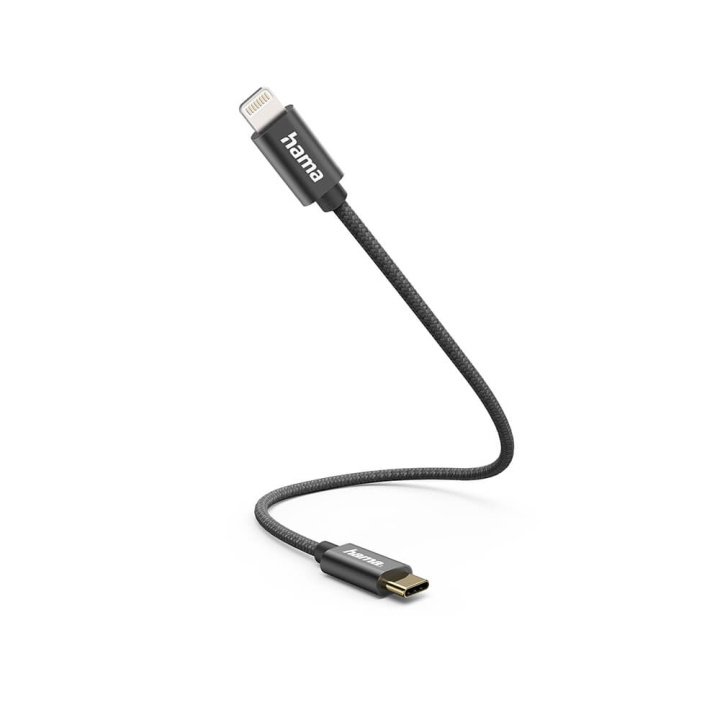 Hama Charging Cable USB-C to Lightning 0.2m Black i gruppen SMARTPHONE & SURFPLATTOR / Laddare & Kablar / Kablar / Kablar Typ C hos TP E-commerce Nordic AB (C38749)