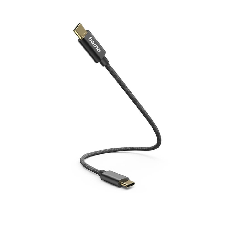 Hama Laddkabel USB-C till USB-C 0.2m svart i gruppen DATORER & KRINGUTRUSTNING / Datorkablar / USB-kablar / USB-C hos TP E-commerce Nordic AB (C38750)
