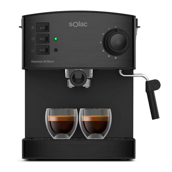 SOLAC Espressomaskin Taste Classic M80 Svart i gruppen HEM, HUSHÅLL & TRÄDGÅRD / Hushållsmaskiner / Kaffemaskiner & Tillbehör / Espressomaskiner hos TP E-commerce Nordic AB (C38767)