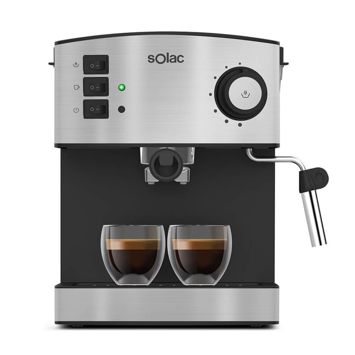 Solac Espressomaskin Taste Classic M80 Inox i gruppen HEM, HUSHÅLL & TRÄDGÅRD / Hushållsmaskiner / Kaffemaskiner & Tillbehör / Espressomaskiner hos TP E-commerce Nordic AB (C38768)