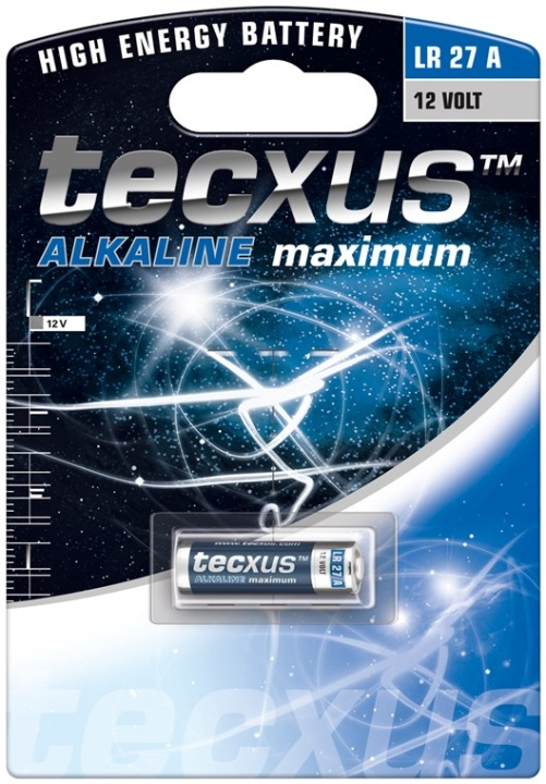 tecxus LR27/A27 batteri, 1 st. blister alkaliskt manganbatteri, 12 V i gruppen HEMELEKTRONIK / Batterier & Laddare / Batterier / Övriga hos TP E-commerce Nordic AB (C38840)