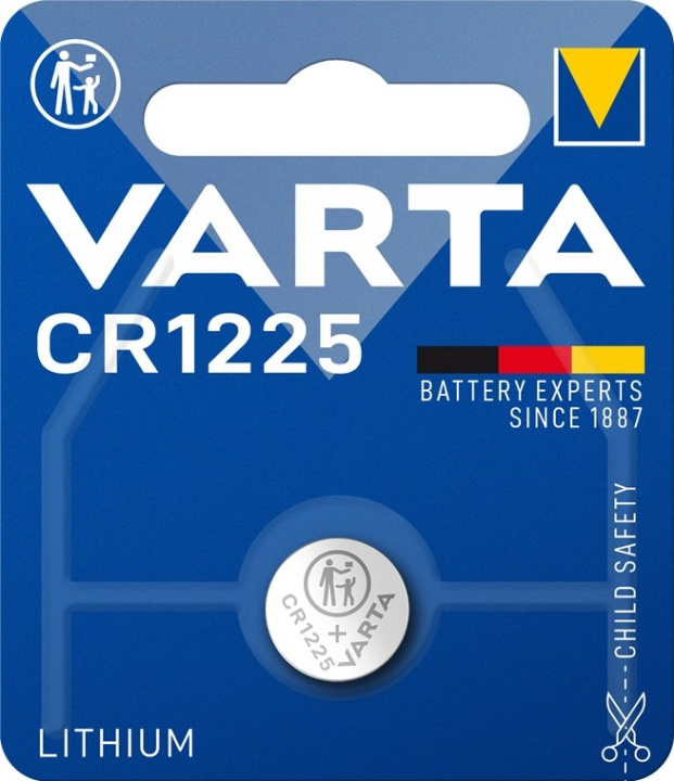 Varta CR1225 (6225) batteri, 1 st. blister litium-knappcell, 3 V i gruppen HEMELEKTRONIK / Batterier & Laddare / Batterier / Knappcell hos TP E-commerce Nordic AB (C38856)