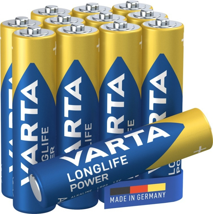 Varta LR03/AAA (Micro) (4903) batteri, 12 st. box alkaliskt manganbatteri, 1,5 V i gruppen HEMELEKTRONIK / Batterier & Laddare / Batterier / AAA hos TP E-commerce Nordic AB (C38867)