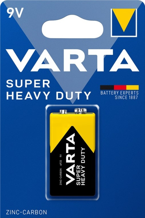 Varta 6F22/9 V Block (2022) batteri, 1 st. blister Zink- kol batteri, 9 V i gruppen HEMELEKTRONIK / Batterier & Laddare / Batterier / Övriga hos TP E-commerce Nordic AB (C38881)
