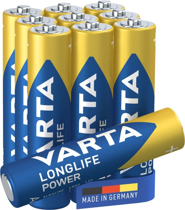 Varta LR03/AAA (Micro) (4903) batteri, 10 st. blister alkaliskt manganbatteri, 1,5 V i gruppen HEMELEKTRONIK / Batterier & Laddare / Batterier / AAA hos TP E-commerce Nordic AB (C38886)