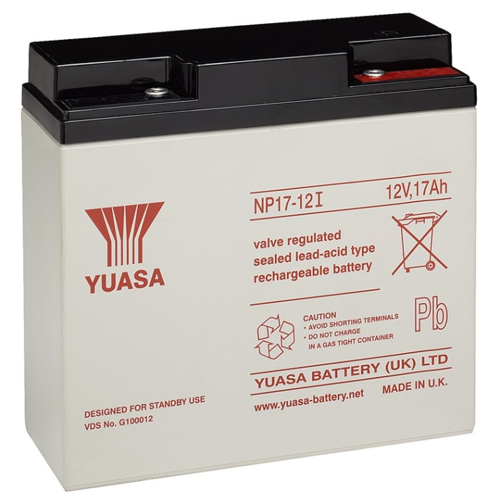 Yuasa Blybatteri 12 V, 17 Ah (NP17-12I) Ämne (M5) Blybatteri, VdS i gruppen HEMELEKTRONIK / Batterier & Laddare / Laddningsbara batterier / Blybatterier hos TP E-commerce Nordic AB (C38907)