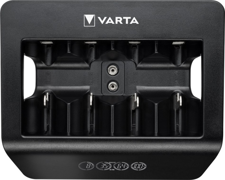 Varta LCD Universal Charger+ (typ 57688) laddar 1x 9 V-batteri eller upp till 4x AA-batterier, AAA-batterier, C- eller D-batterier (NiMH) samtidigt i gruppen HEMELEKTRONIK / Batterier & Laddare / Batteriladdare hos TP E-commerce Nordic AB (C39146)