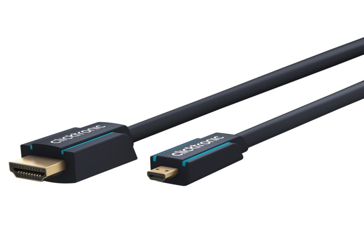 ClickTronic HDMI™ till Micro HDMI™-adapterkabel Premiumkabel | 1x HDMI™-kontakt 1x Micro-HDMI™-kontakt | 1,0 m | UHD 4K @ 30 Hz i gruppen HEMELEKTRONIK / Kablar & Adaptrar / HDMI / Kablar hos TP E-commerce Nordic AB (C39383)
