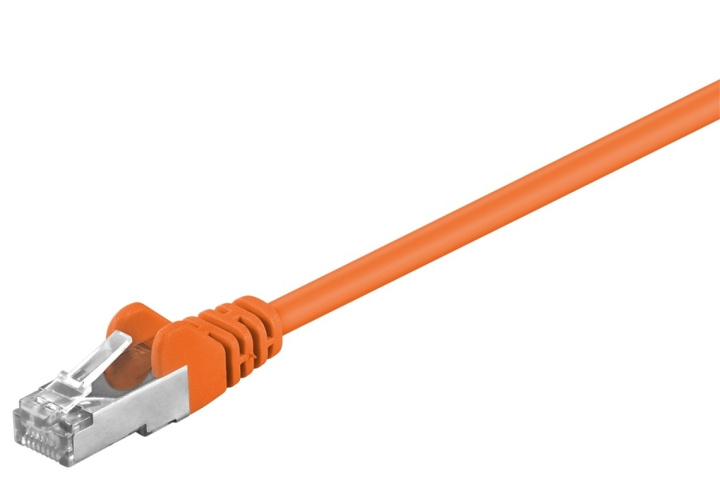 Goobay Patchkabel CAT 5e, F/UTP, orange, 0,25 m kopparklädd aluminiumtråd (CCA) i gruppen DATORER & KRINGUTRUSTNING / Datorkablar / Nätverkskablar / Cat5e hos TP E-commerce Nordic AB (C39606)