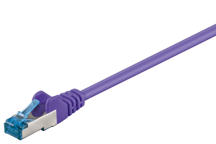 Goobay Patchkabel CAT 6A, S/FTP (PiMF), violett, 1 m opparledare (CU), halogenfri kabelhölje (LSZH) i gruppen DATORER & KRINGUTRUSTNING / Datorkablar / Nätverkskablar / Cat6 hos TP E-commerce Nordic AB (C39701)