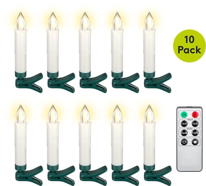 Goobay 10 trådlösa LED-julgranljus med terminaler och IR-fjärrkontroll för styrning av timrar, ljuslägen och dimmer i gruppen HEMELEKTRONIK / Belysning / Julbelysning hos TP E-commerce Nordic AB (C40077)