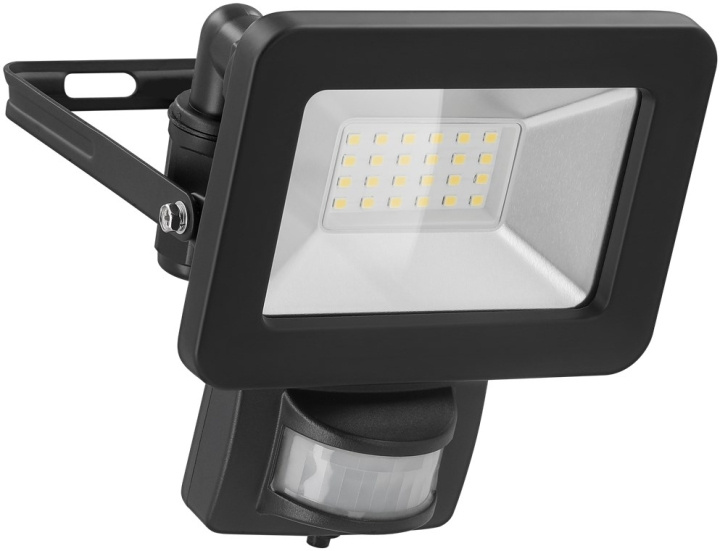 Goobay LED-strålkastare för utomhusbruk, 20 W, med rörelsedetektor med 1700 lm, neutralt vitt ljus (4000 K), PIR-sensor med ON/OFF-funktion och M16 kabelgenomföring, lämplig för utomhusbruk (IP44) i gruppen HEM, HUSHÅLL & TRÄDGÅRD / El & Belysning / Utomhusbelysning / LED-strålkastare hos TP E-commerce Nordic AB (C40105)