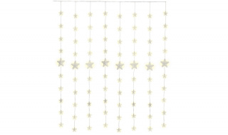 Goobay 80 LED stjärngardin med fjärrkontroll, timerfunktion, 8 ljuslägen, dimmer och 31 V extern transformator, varmvitt (3000 K)