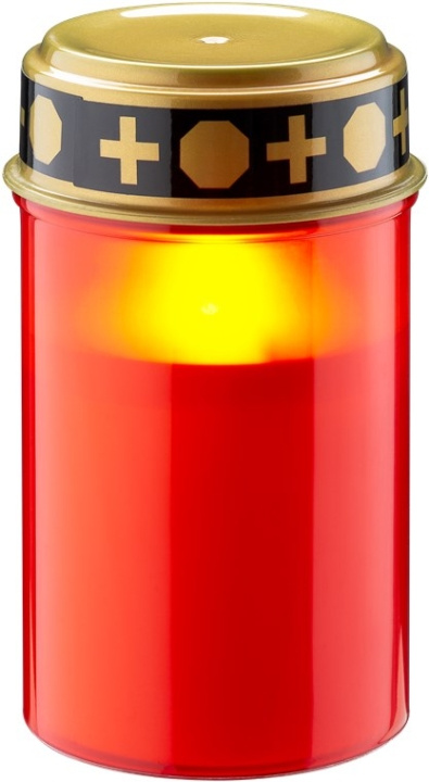 Goobay LED gravljus, rött med realistisk flikkereffekt, varmvit (3000 K), batteridrift (2x AA), för inomhus- och utomhusbruk (IP44) i gruppen HEMELEKTRONIK / Belysning / Övrig belysning hos TP E-commerce Nordic AB (C40160)