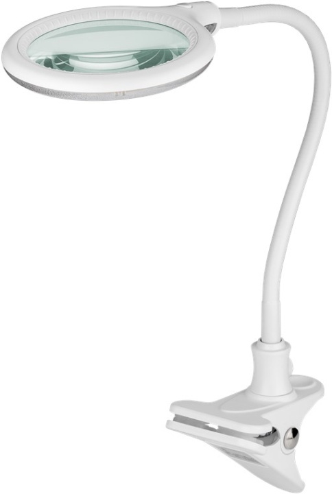 Goobay LED-förstoringslampa med klämma, 6 W, vit 480 lm, 100 mm glaslins, 1,75x förstoring, 3 dioptrier i gruppen HEM, HUSHÅLL & TRÄDGÅRD / Verktyg / Övriga Verktyg & Tillbehör hos TP E-commerce Nordic AB (C40172)