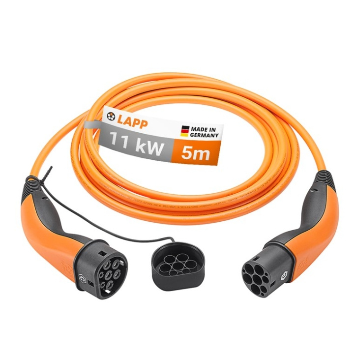 LAPP MOBILITY Laddkabel Typ 2, upp till 11 kW, 5 m, orange (5555934025) 20 A, 3-fas, för laddning av hybrid- och elbilar med Typ 2-anslutning i gruppen BIL / Laddkablar & Laddboxar till Elbil hos TP E-commerce Nordic AB (C40194)